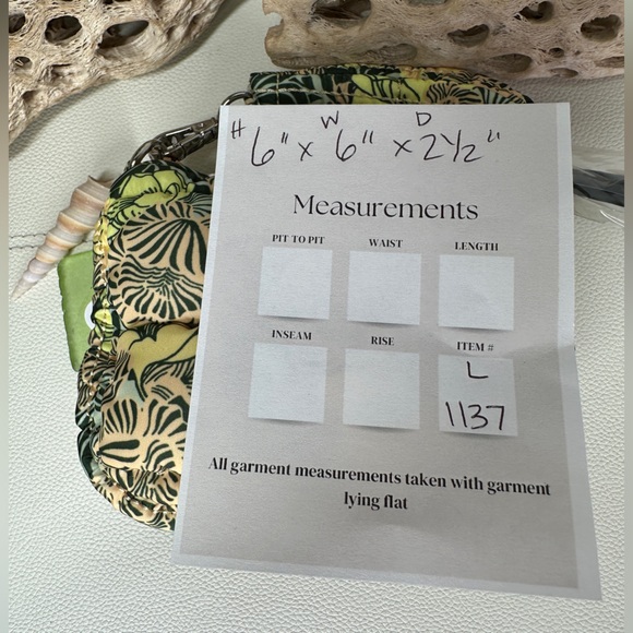 Free People Printed Micro Pouch Dense Floral Yellow - Picture 7 of 8